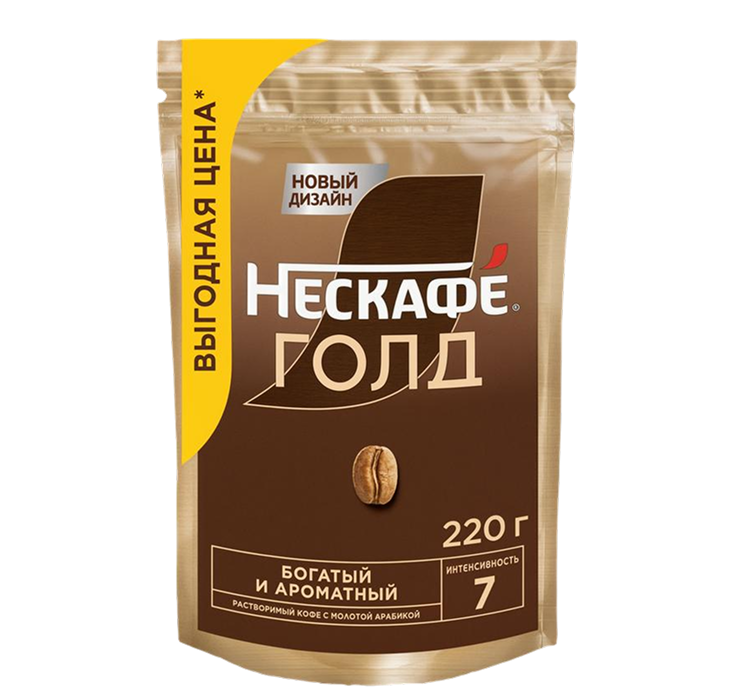 Кофе растворимый Нескафе Голд 220г