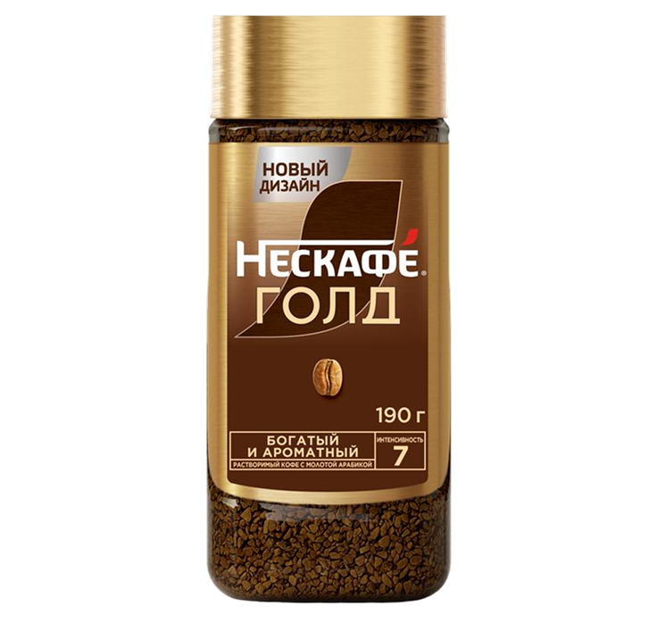Кофе растворимый Нескафе Голд 190г